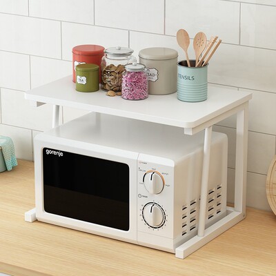 厨房微波炉架子烤箱桌面台面双层电饭锅分层电器支架收纳架