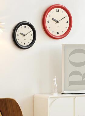 wozoom屋准钟表挂钟客厅现代2026新款奶油风艺术装饰墙面时钟