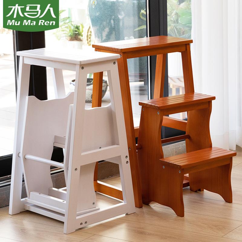 实木折叠凳梯子家庭家用梯折叠梯室内梯凳可当椅子多功能两用