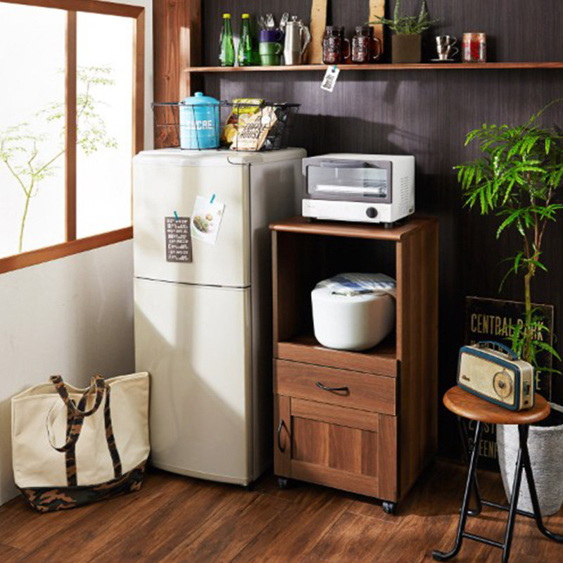 微波炉烤箱置物柜实木收纳日式落地餐厅柜带轮可移动厨房餐边柜,住宅家具,餐边柜,淘宝优惠券,粉丝福利购,淘宝优惠卷