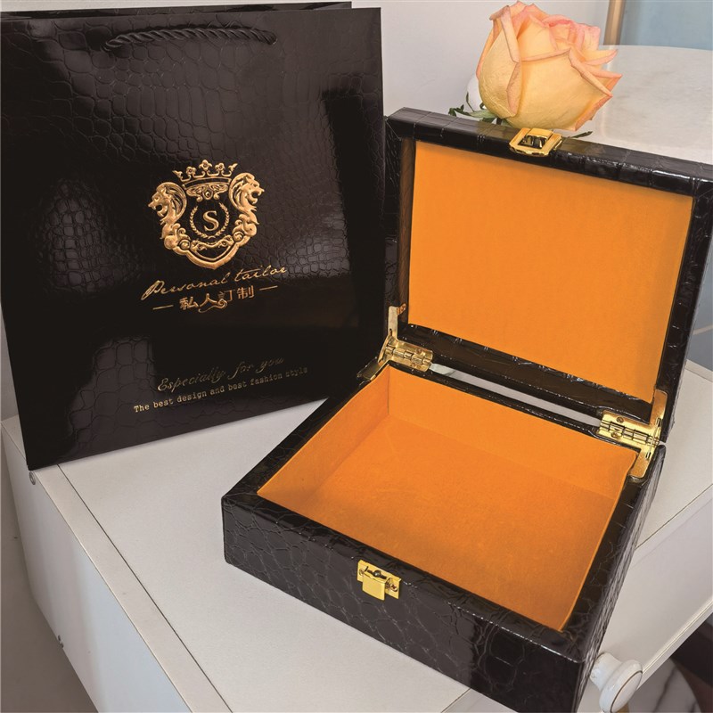 高档纹PU盒纤维板腰带礼品私人订制装盒