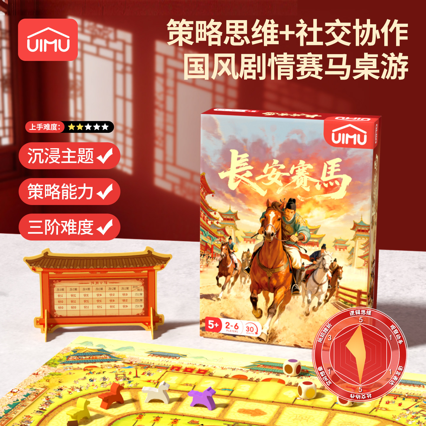 UIMU柚木长安赛马儿童桌游益智亲子互动玩具过年家庭聚会游戏双人,玩具/童车/益智/积木/模型,儿童桌面游戏类,淘宝优惠券,粉丝福利购,淘宝优惠卷