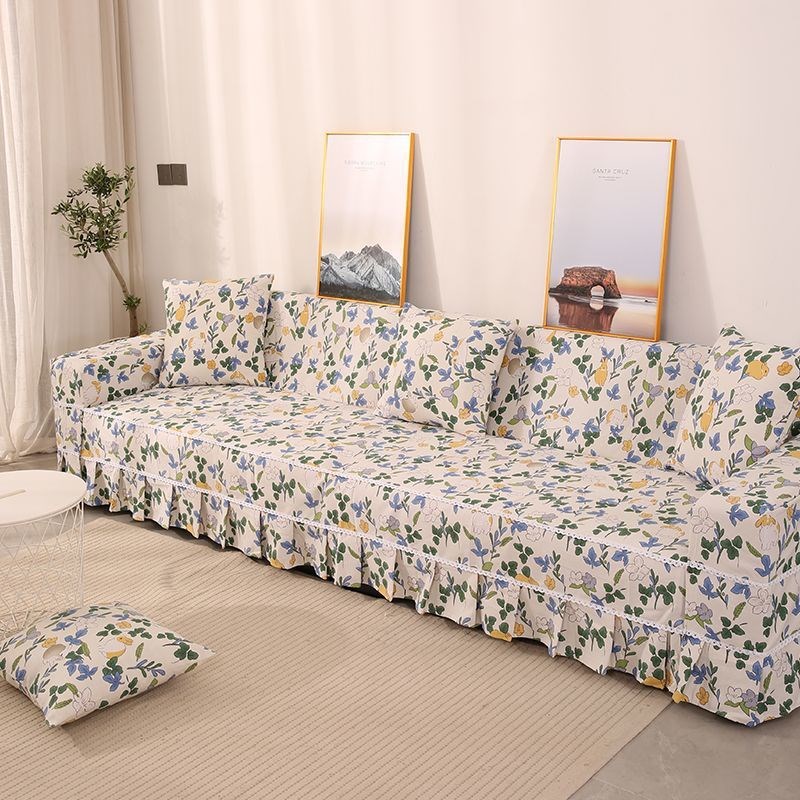 沙发套直排双人三连座四人加厚客厅防猫抓沙发罩全包盖布