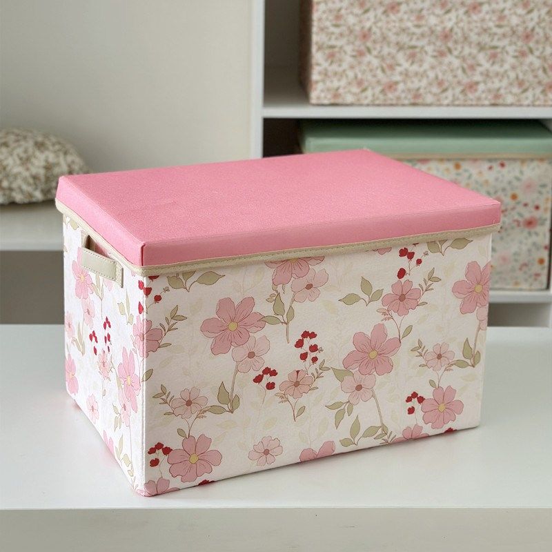 韩系碎洗无异味收纳箱家用带盖折叠收纳整理筐车载储物盒,收纳整理,收纳箱,淘宝优惠券,粉丝福利购,淘宝优惠卷