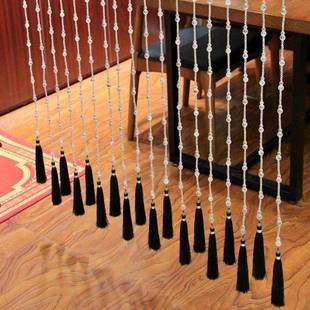 水晶珠帘卧室门帘隔断玄关客厅厕所挂帘子阳台过道免打孔