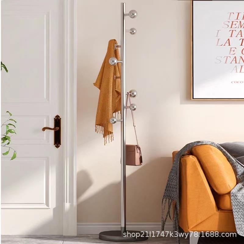 意式轻奢挂衣架不锈钢落地卧室床边晚上放衣服金属简易家用衣帽架