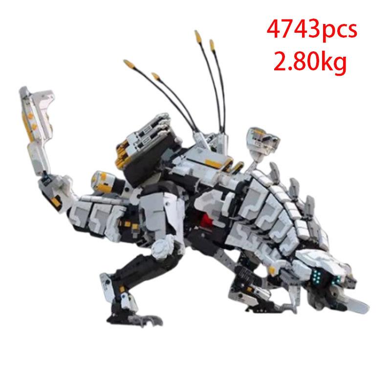 热卖现货MOC-15474拼装小颗粒雷霆之牙恐龙积木男孩益智玩具