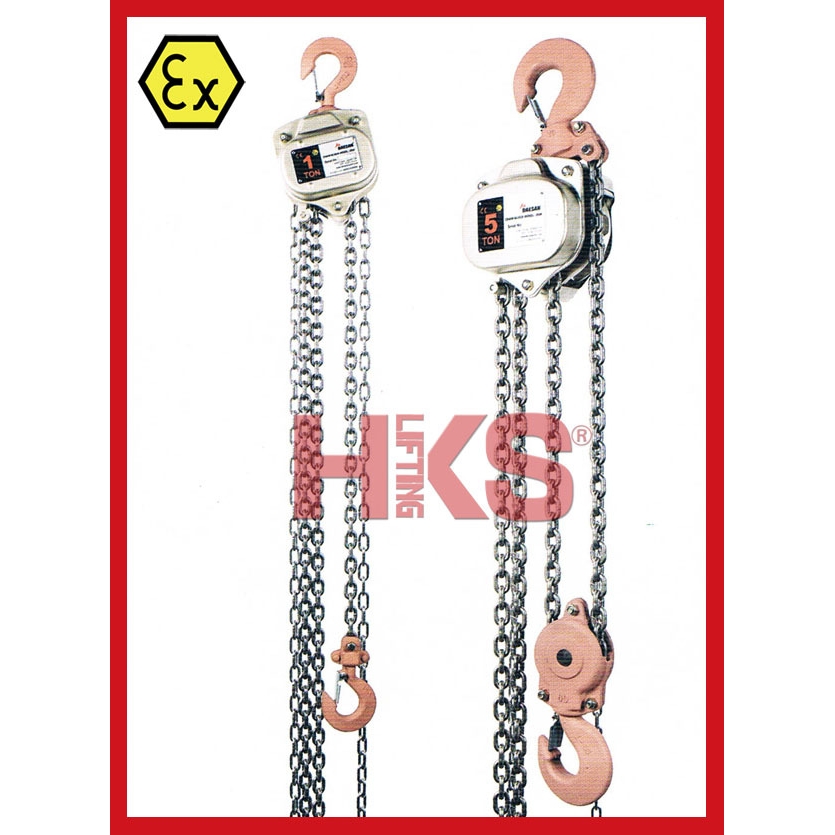 韩国DAESAN 欧盟认证ATEX DSN防爆手拉葫芦 镀镍链条 不锈钢机体