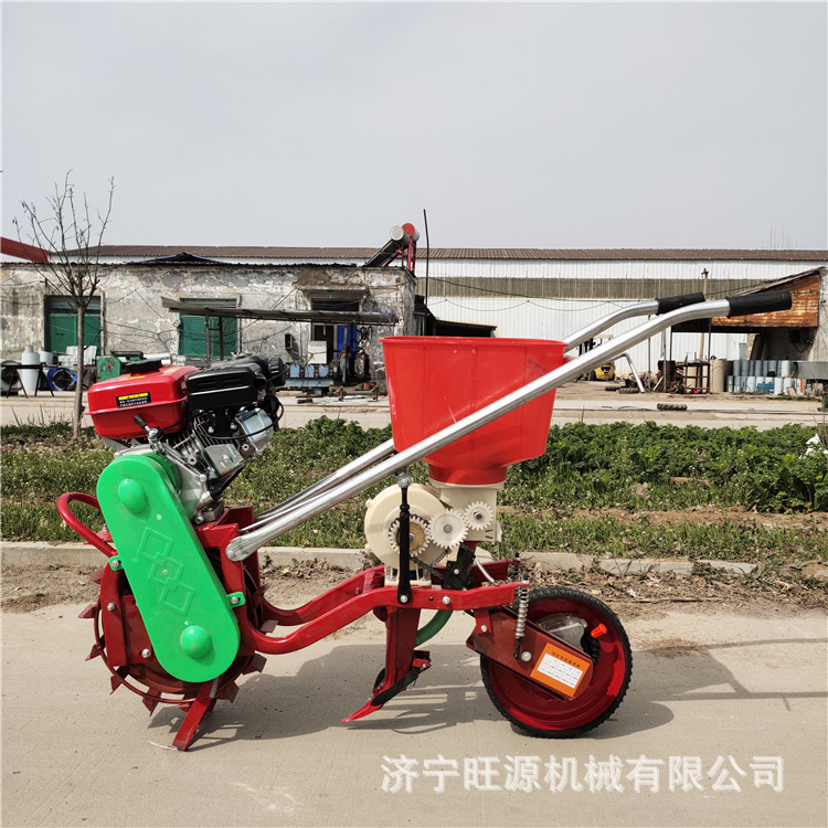 手推汽油施肥机 单行玉米播种施肥一体机 农用玉米追肥机