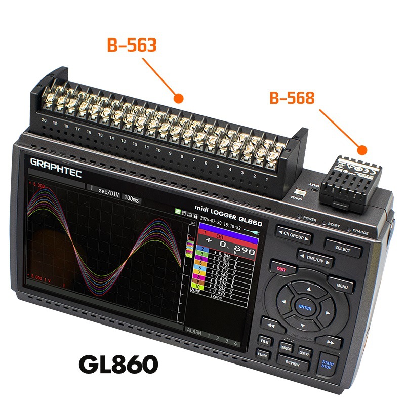 日本graphtec图技绝缘多通道数据记录仪midi LOGGER GL860