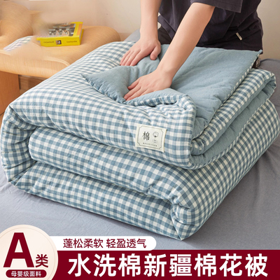 水洗棉新疆棉花被子被芯2025新款加厚保暖冬被春秋被棉被