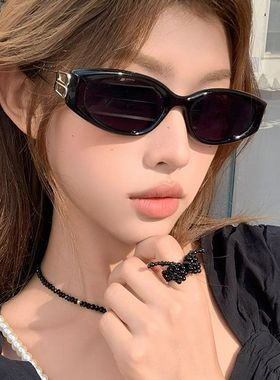 2025新款复古嘻哈凹造型太阳眼镜女防紫外线网红个性街拍猫眼墨镜