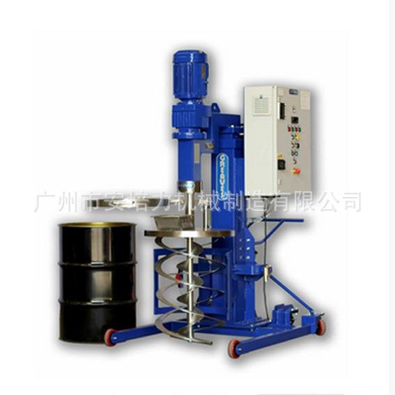 优惠铁桶搅拌机200L搅拌机自动升降膏体混合双螺带桨叶不锈钢材质