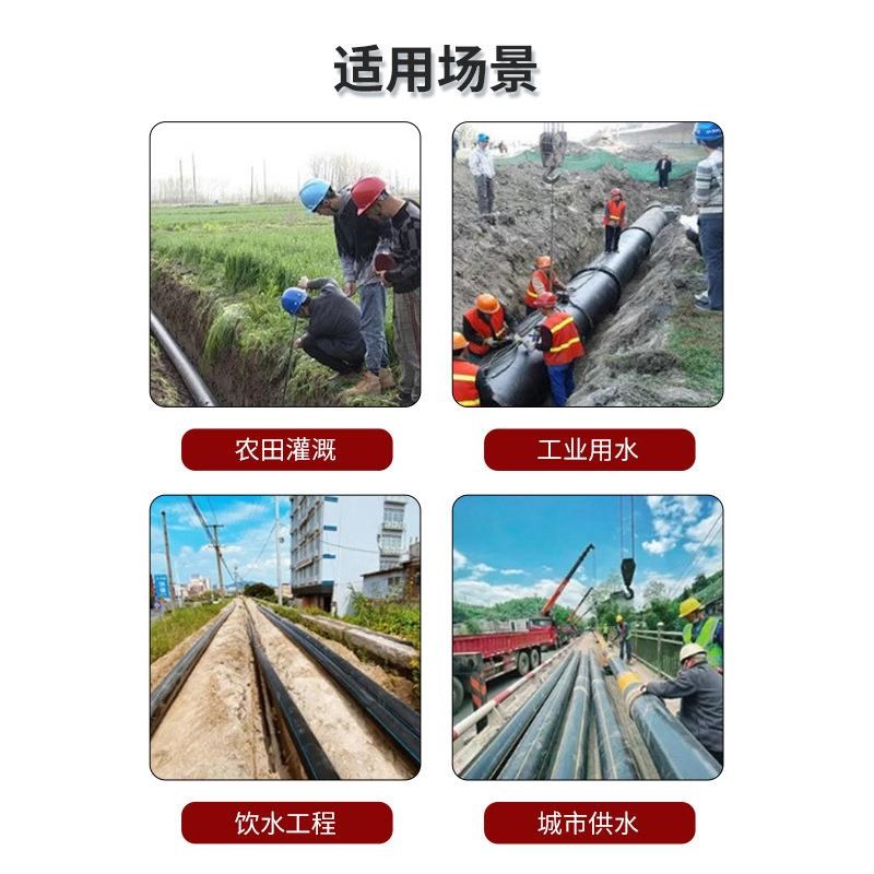 PE水管pe给水管饮用自来水管硬管热熔pe管件灌溉自来水管给水管