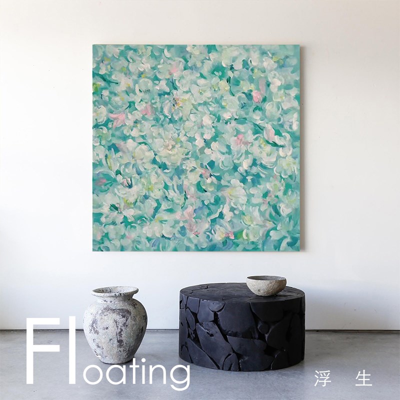 手绘油画客厅装饰画植物花卉肌理沙发背景墙挂画清新餐厅画图片