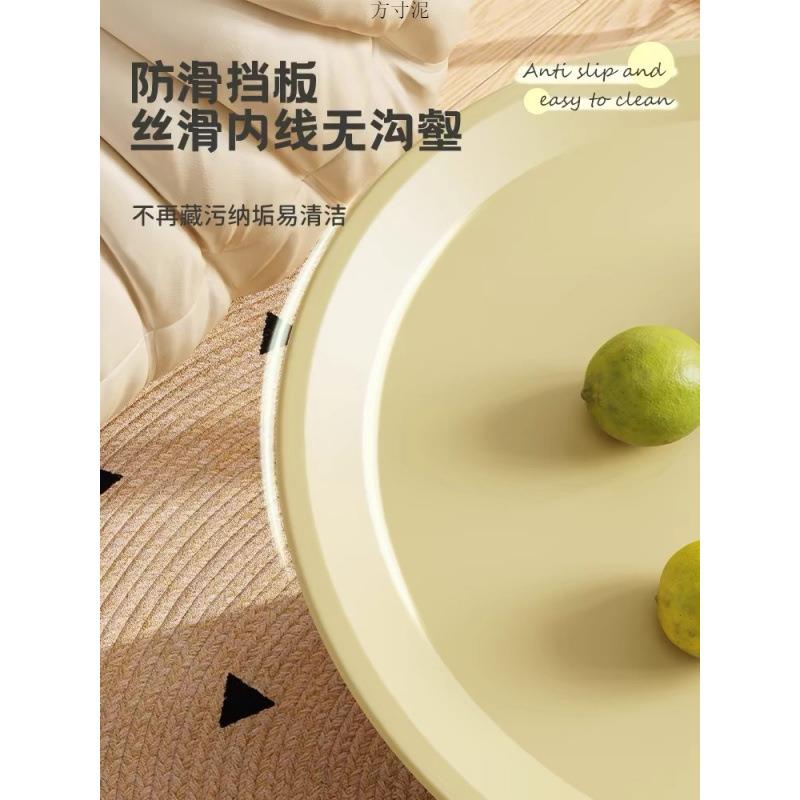 【折扣价】奶油小边几客厅家用沙发简约铁艺圆桌卧室茶几小户型阳