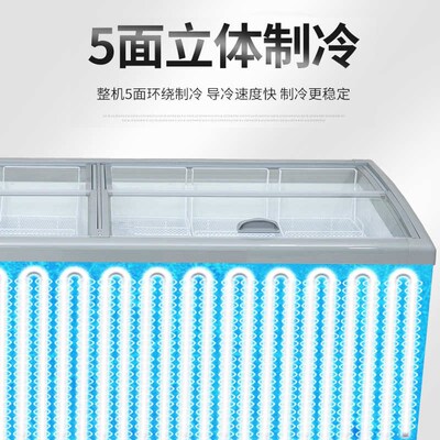 超市柜冷柜冷藏岛卧式冰柜展示商用组合速冻超市柜冷冻森伊德