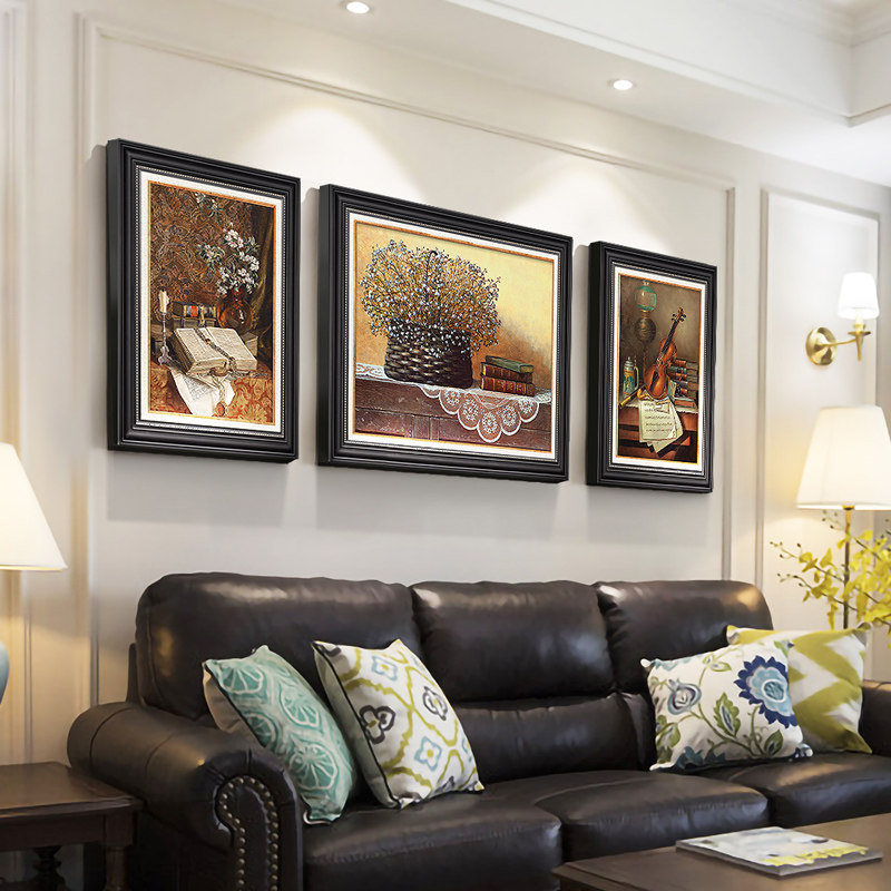 现装饰画客厅沙发背景墙挂画卧室轻奢复古油画欧式壁画玄关,家居饰品,现代装饰画,淘宝优惠券,粉丝福利购,淘宝优惠卷