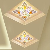 七彩玄关门厅入户阳台过道走廊灯嵌入式 天花筒