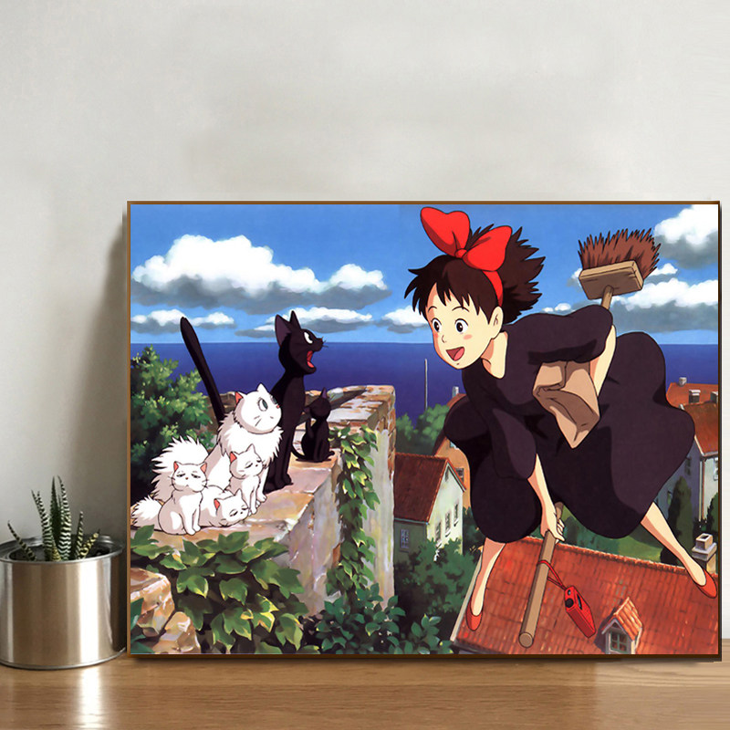 钻石画新款魔女宅急便琪琪5点贴钻卧室儿童房满钻,居家布艺,十字绣套件,淘宝优惠券,粉丝福利购,淘宝优惠卷