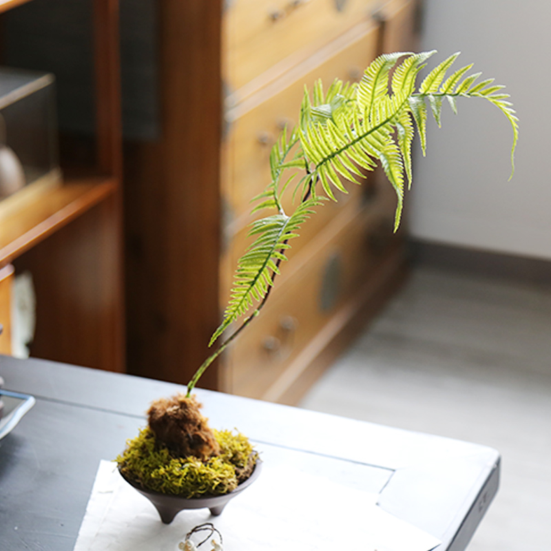 新中式仿真绿植室内盆景摆件氛围感植物盆栽样板房软装饰品