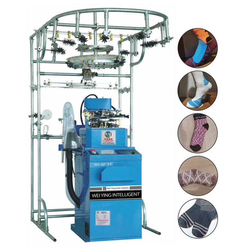 WY-6F-ST 全电脑任意毛圈织袜机 3.75寸自动袜机厂家织袜机