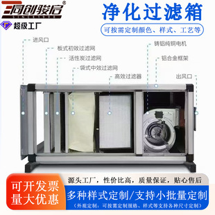定制空气净化除粉尘过滤箱消除异味活性炭过滤箱除酸碱化学过滤箱