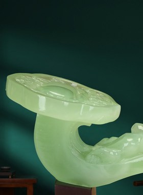 玉石吉祥如意摆件招财中式客厅乔迁电视柜酒柜礼品高端大气上档次