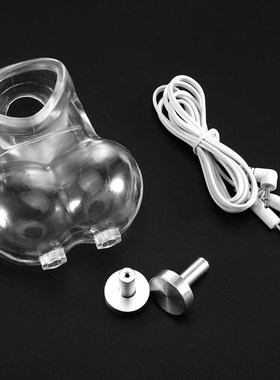 Electric Shock Chastity Cage Vibrating Testicle Stimulator S