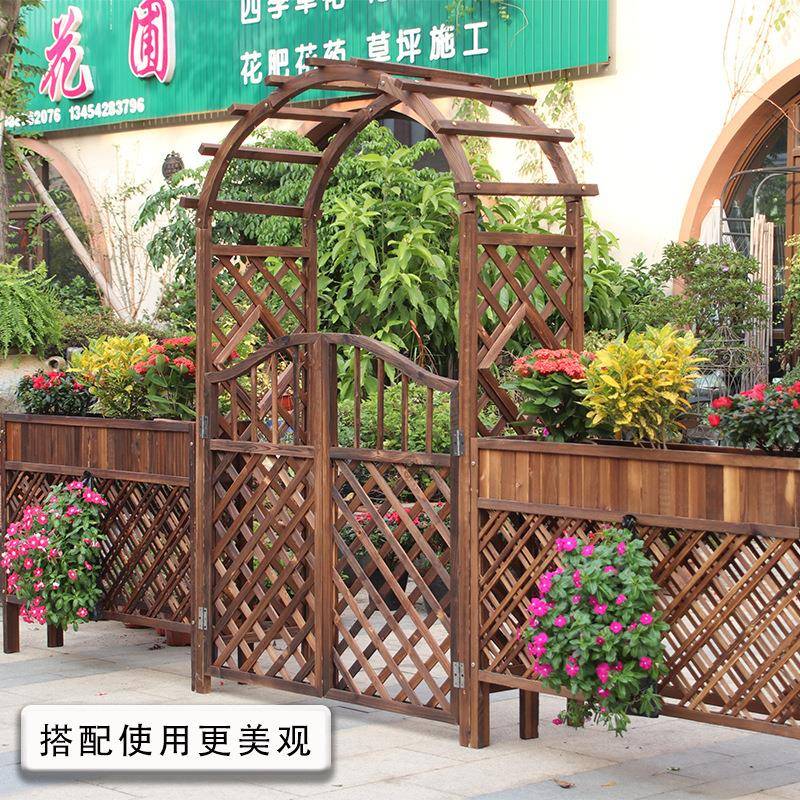 饭店餐厅隔断花架户外防腐木栅栏室内外庭院阳台装饰院子花园直销