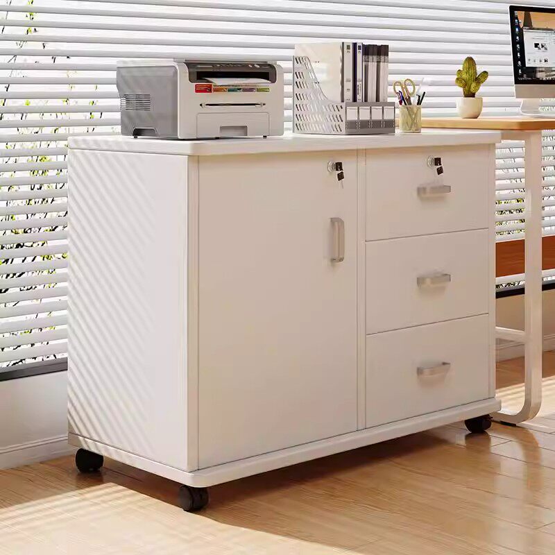 带锁多层大容量文件柜桌下储物柜