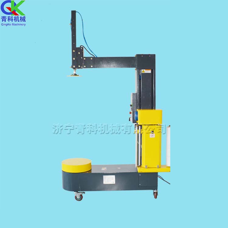 220v无托盘玻璃纸缠绕机 包装缠绕膜机 工业用加压粘膜打包机