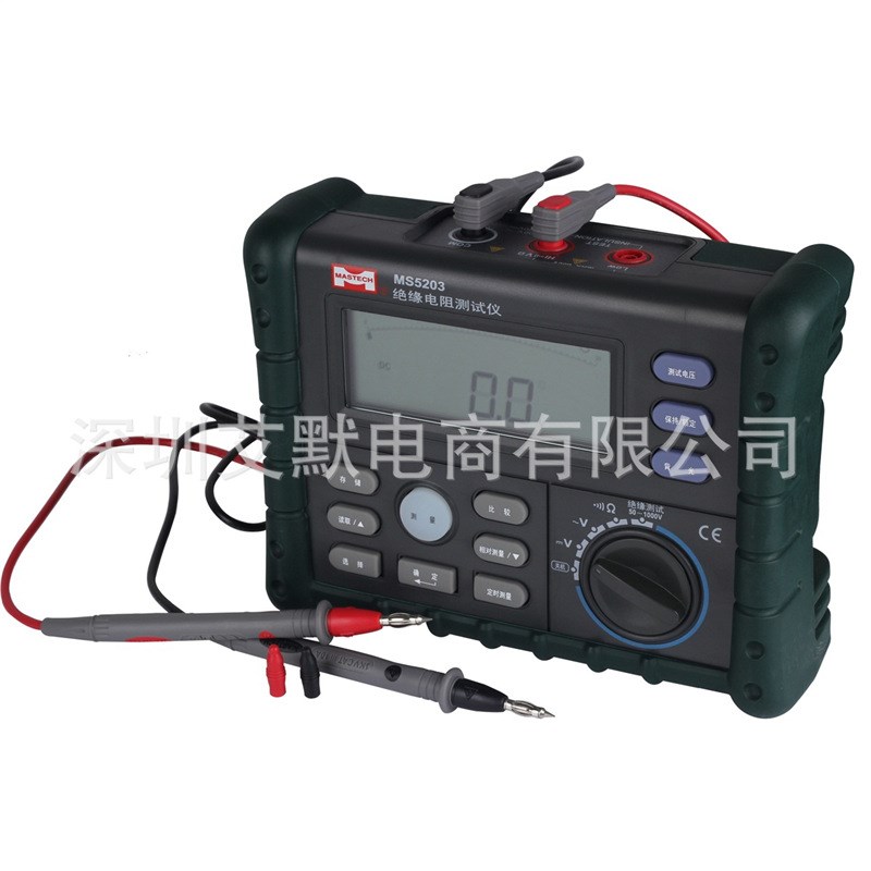 厂家直销MS5203 数字式绝缘电阻仪1000V 兆欧表摇表 现货