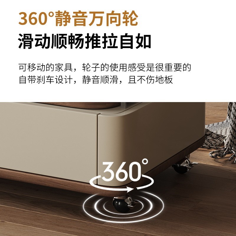 移动茶桌泡茶烧水一体家用客厅中古风功夫茶几阳台茶水柜沙发边几