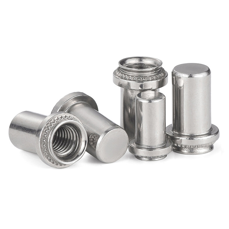 304不锈钢防水螺母柱BS-M4M5M6M8-0/1/2密封型封闭盲孔压铆螺母