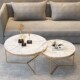大理石圆形茶几轻奢现组合简约小户型茶桌客厅岩板茶几桌子
