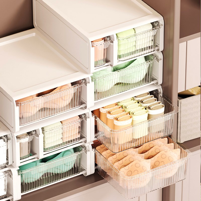 收纳盒衣柜贴身衣物内裤抽屉式整理家用分层隔板