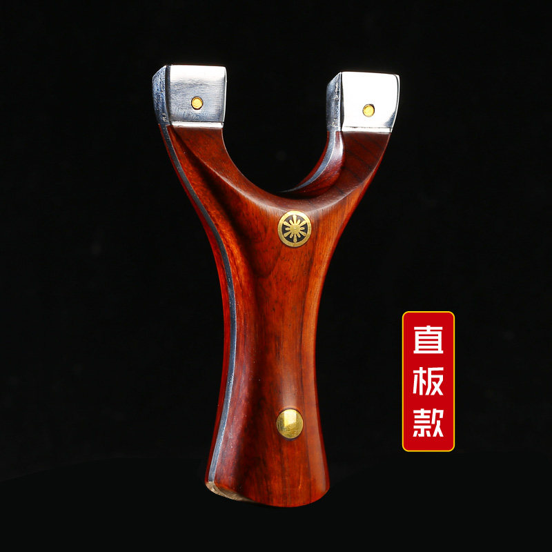 实木新款飞虎反曲快压淮撑扁皮筋弾弓高精度木质叉大全