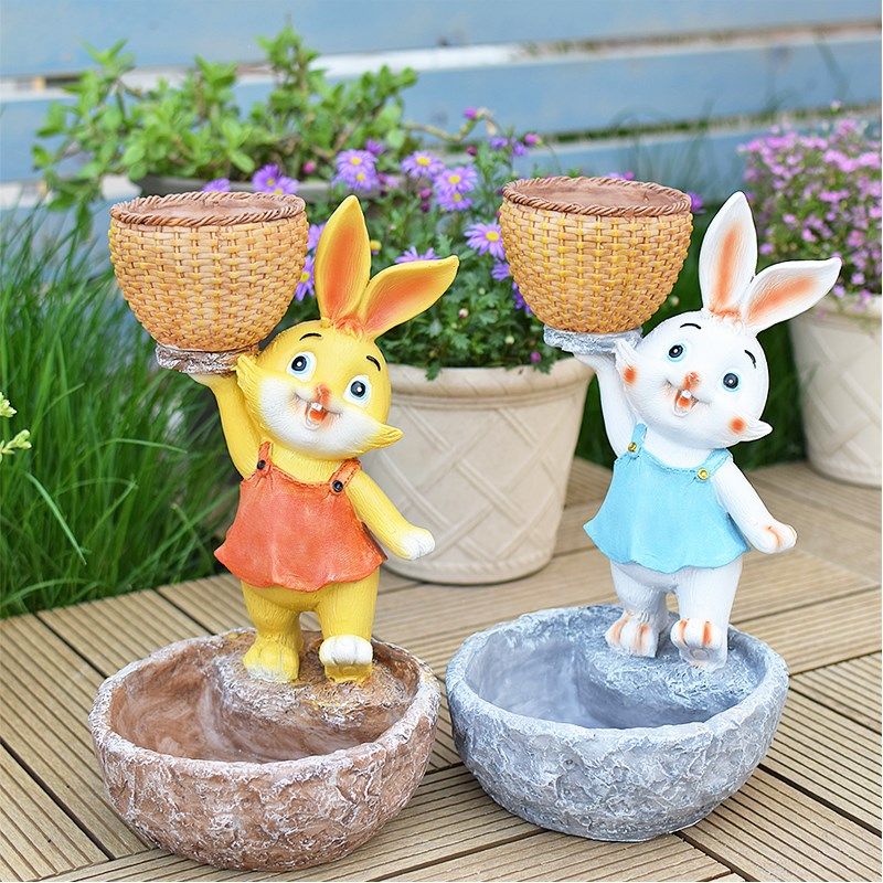 创意兔子花缸摆件仿真动物多肉绿植花盆庭院户外阳台花园装饰,家居饰品,户外/庭院摆件,淘宝优惠券,粉丝福利购,淘宝优惠卷