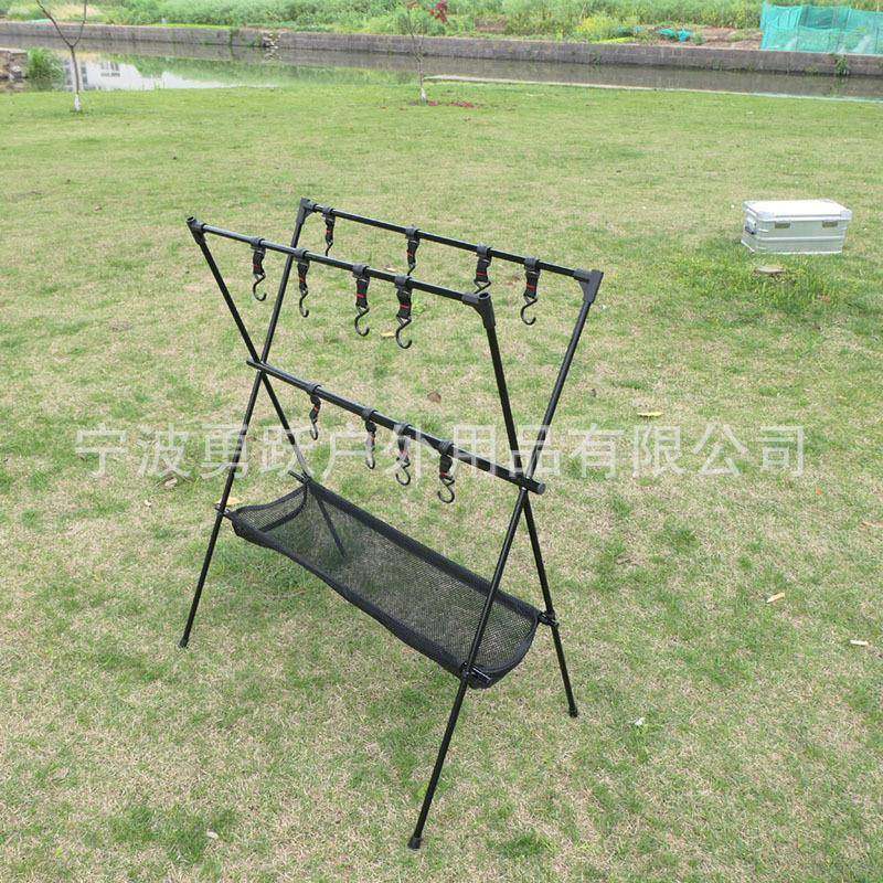 户外置物架野营露营三角架挂勾架便捷折叠烧烤架三脚架多层网兜,畜牧/养殖物资,畜牧/养殖器械,淘宝优惠券,粉丝福利购,淘宝优惠卷
