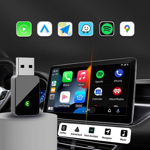 PL9无线carplay适配器转安卓auto二合一有线转无线carplay盒