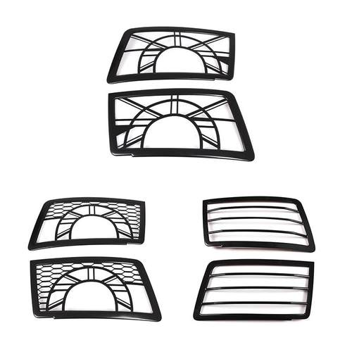 深圳盛同适用于20-22款路虎卫士前大灯保护网罩金属2件套