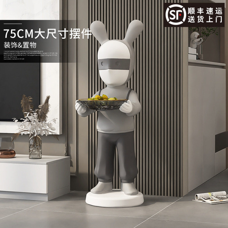 客厅大型落地摆件现代轻奢进门玄关电视柜旁家居饰品乔迁开业送礼