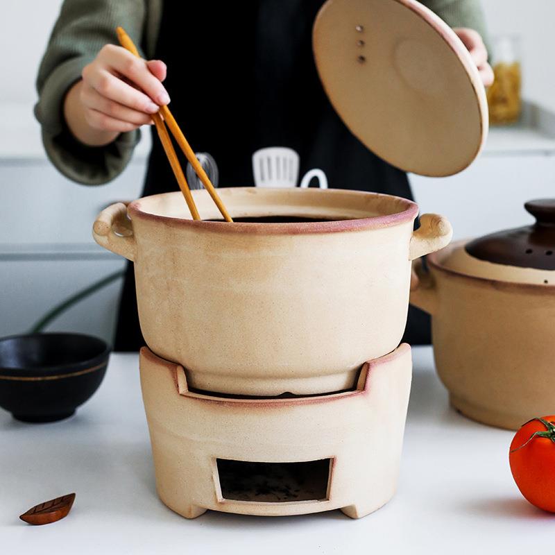 围炉煮茶木炭炉子老式土陶砂锅煲汤锅火炉烧烤碳炉煲汤小火锅
