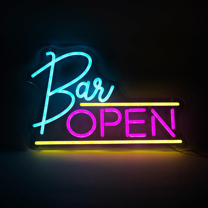 酒酒b夜r鸡尾吧霓虹灯发光字氛围挂饰商店清吧广告营业牌a市摆摊