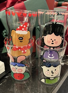 WO HOE一瓶易拉罐玻璃杯啤酒杯耐高温高硼硅早餐