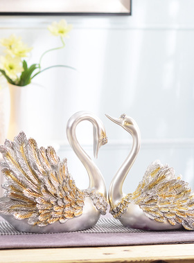 装饰品摆件客厅电视柜卧室一对小摆设结婚礼物送新人桌面家里