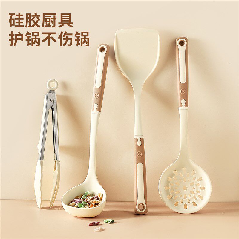 硅胶锅铲不粘锅烹饪铲勺炒菜铲子厨具套餐家用炒勺不伤锅厨房汤勺