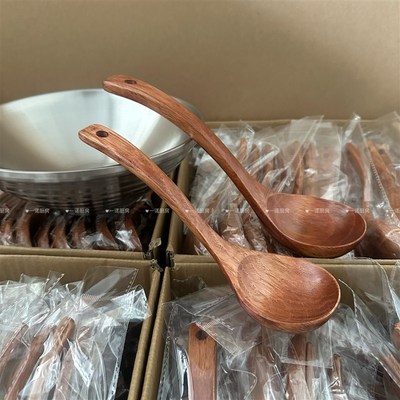 一诺厨房汤勺家用长柄粥勺食品级木质饭勺日式嗦粉盛汤大号木勺子