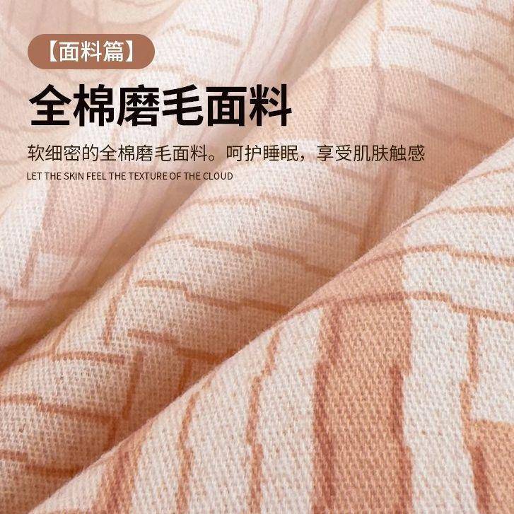 【折扣价】磨毛床上四件套2025新款全棉纯棉宿舍床单被套床笠床品